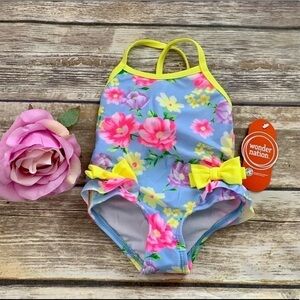 🌴NWT RUFFLE & BOW SWIMSUIT